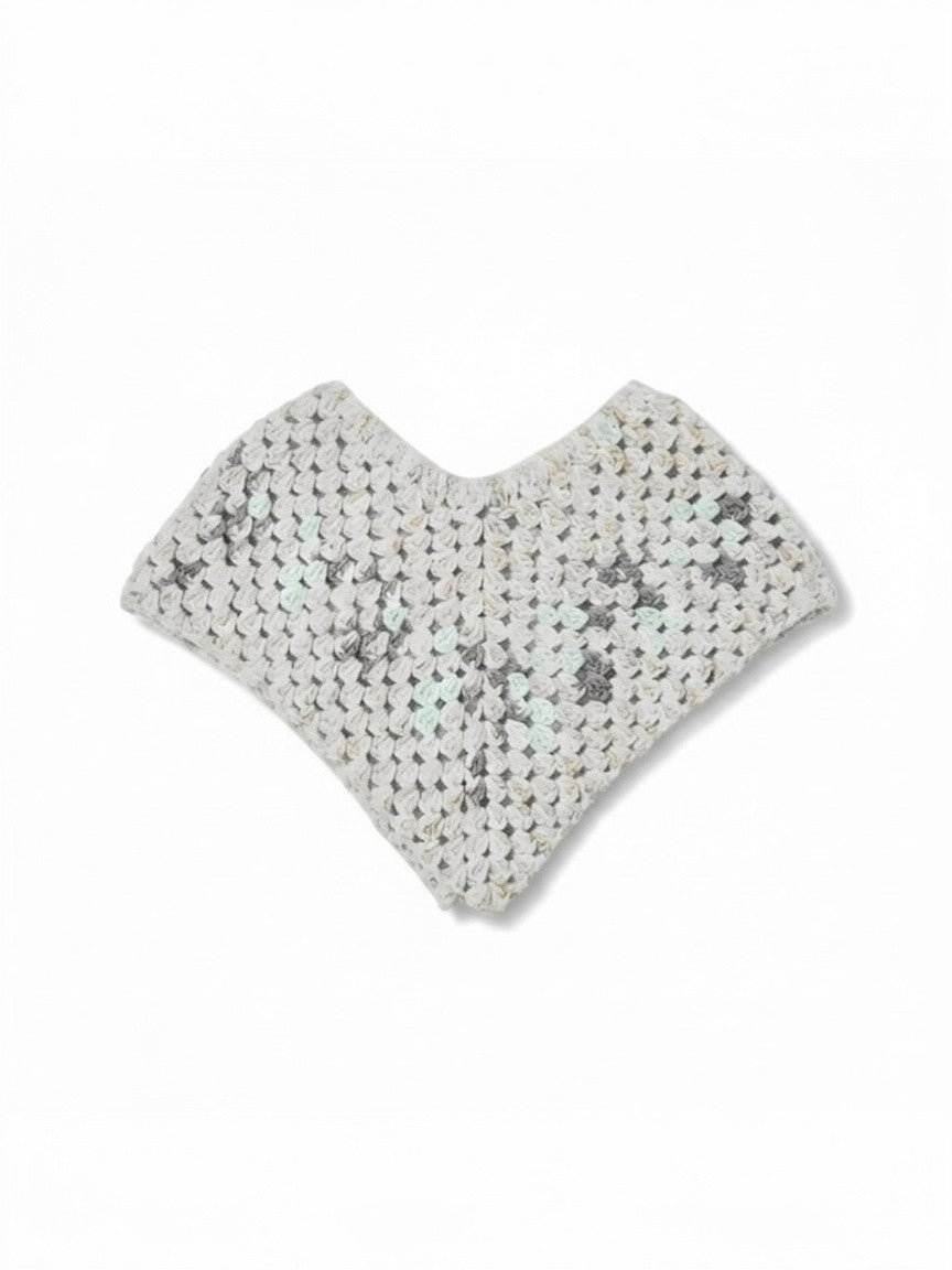 The Shoulder Wrap in grey — handmade crochet wrap