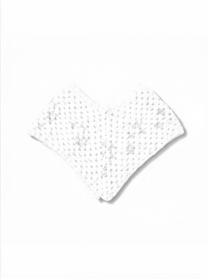 The Shoulder Wrap in white — handmade crochet wrap