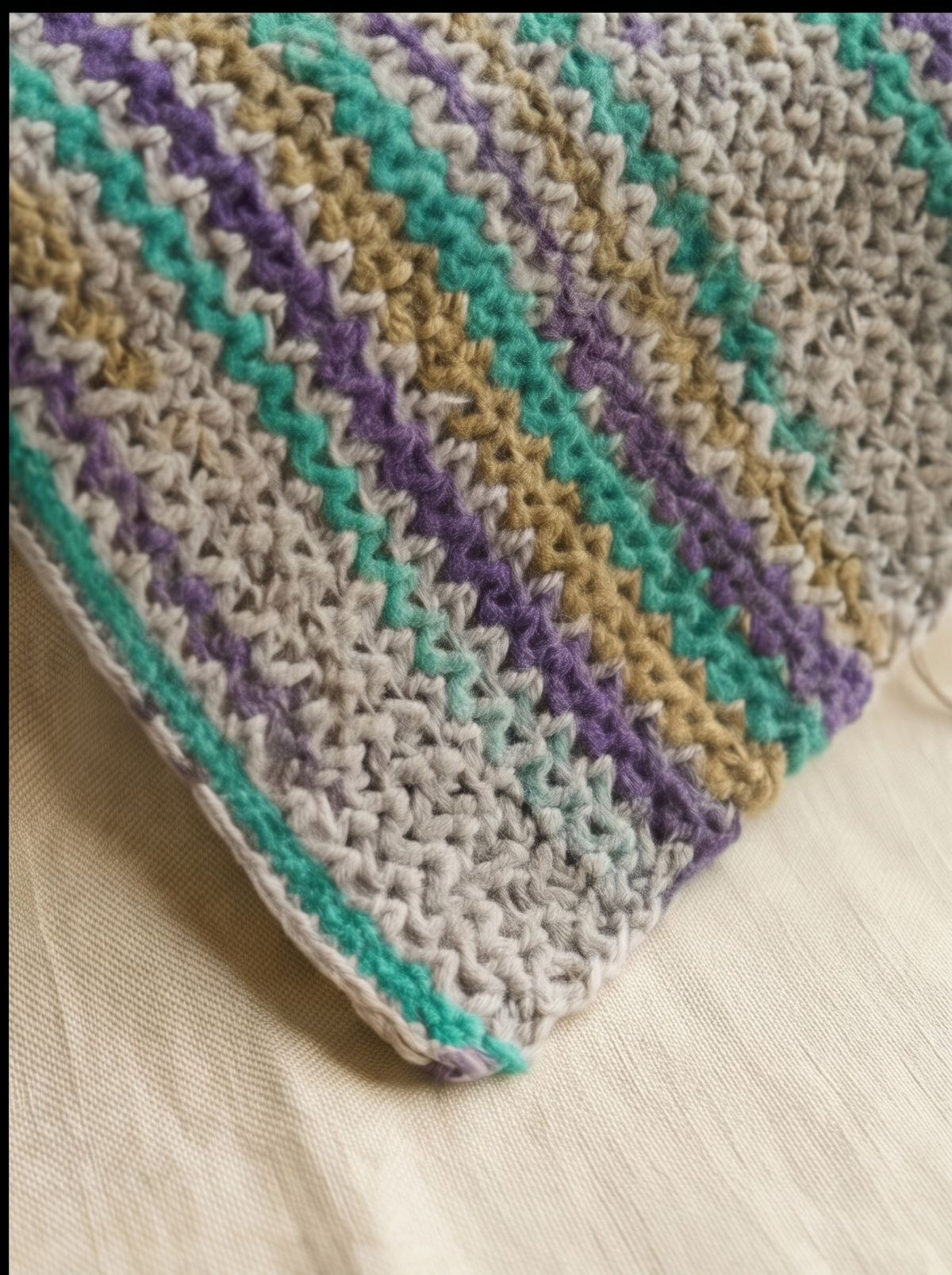 The Tea Table Cloth styled with tea things — crochet linen